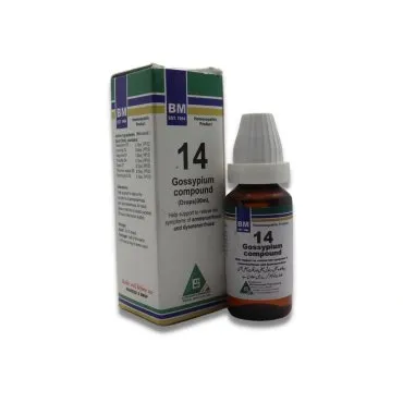 BM 14 Drops homeopathic drops on a pure white background