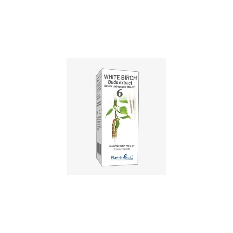 White Birch Buds Extract product packaging on a white background