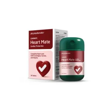 Heart Mate Tablets by Paul Brooks, product pack on a white background