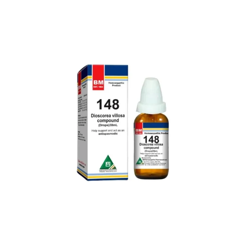 BM 148 Drops homeopathic drops on a pure white background