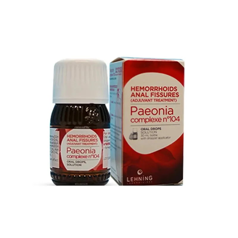 L-104 Paeonia Complex 30 ml Drops by Lehning Laboratories, product package on white background