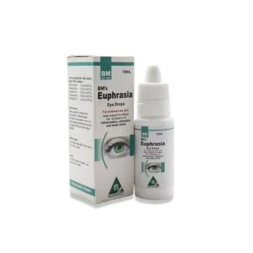 BM Euphrasia Eye Drops homeopathic drops by BM Homoeopathic Pharmaceuticals on a pure white background