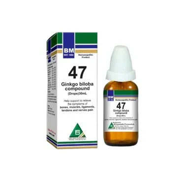 BM 47 Drops homeopathic drops on a pure white background
