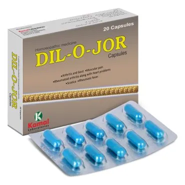DILOJOR (CAPSULES), Kamal Laboratories product pack on a white background