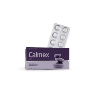Calmex Tablets by Paul Brooks, product pack on a white background