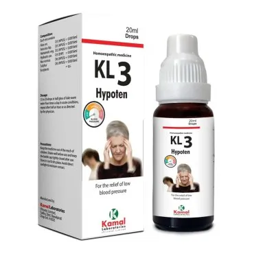 KL 3 ( HYPOTEN) 20 ml, Kamal Laboratories product pack on a white background