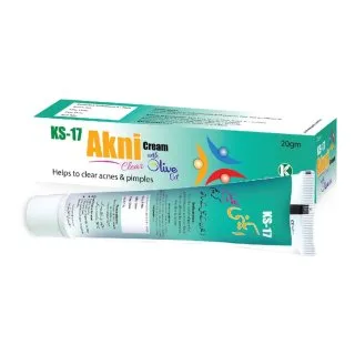KS 17 AKNI Cream (With Olive Oil) 20 g, Kamal Laboratories product pack on a white background
