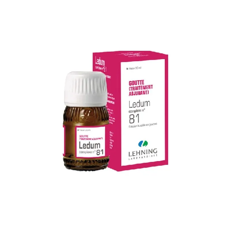 L-81 Ledum Complex 30 ml Drops by Lehning Laboratories, product package on white background