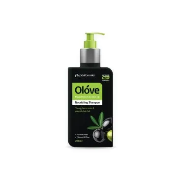 Olove Nourishing Shampoo by Paul Brooks, product pack on a white background