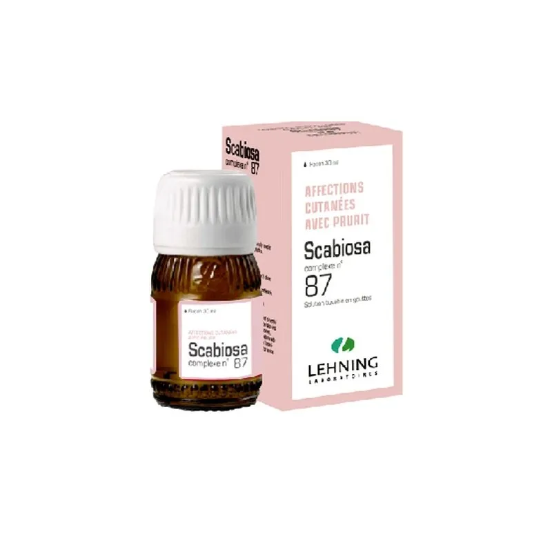 L-87 Scabiosa Complex 30 ml Drops by Lehning Laboratories, product package on white background