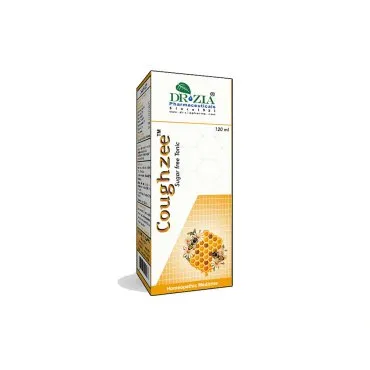 Coughzee by Dr Zia Pharma, product pack centered on a white background