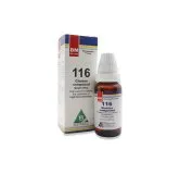 BM 116 Drops homeopathic drops by BM Homoeopathic Pharmaceuticals on a pure white background