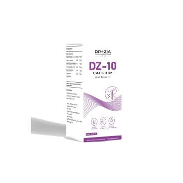 DZ-10 Calcium by Dr Zia Pharma, product pack centered on a white background