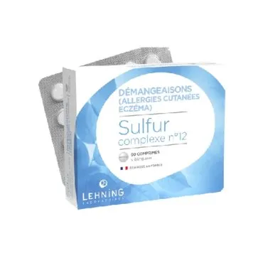 L-12 Sulfur Complex 60 tablets Tablets by Lehning Laboratories, product package on white background