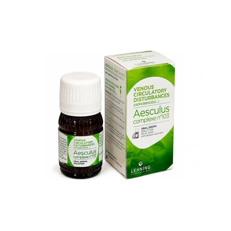 L-103 Aesculus Complex 30 ml Drops by Lehning Laboratories, product package on white background