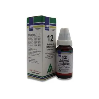 BM 12 Drops homeopathic drops on a pure white background