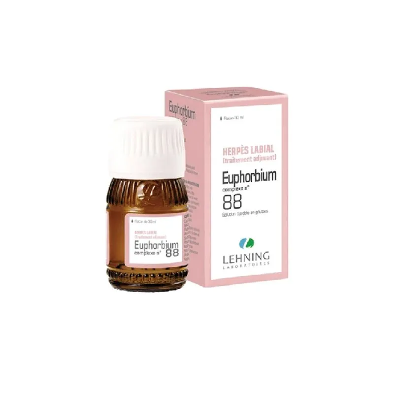 L-88 Euphorbium Complex 30 ml Drops by Lehning Laboratories, product package on white background