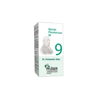 Natrium Phosphoricum - 9 by Pflüger, product carton centered on a white background