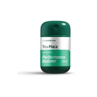 Tru-Maca Capsules by Paul Brooks, product pack on a white background