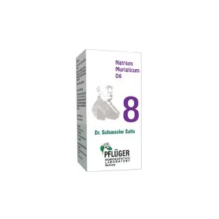 Natrium Muriaticum - 8 by Pflüger, product carton centered on a white background