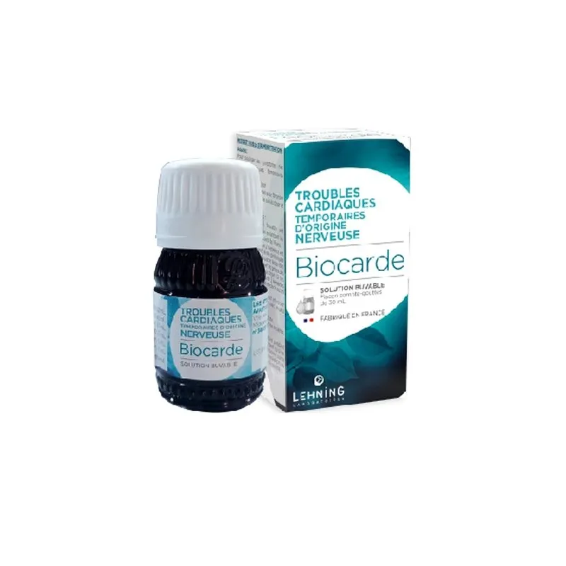 Biocarde 30 ml Drops by Lehning Laboratories, product package on white background