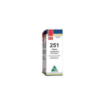 BM 251 Drops homeopathic drops on a pure white background