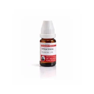 Urtica Urens 10ml homeopathic dilutions and mother tincture bottle or pack on white background