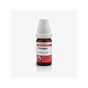 Crataegus 10ml homeopathic dilutions and mother tincture bottle or pack on white background