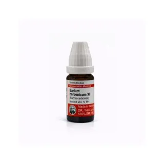 Baryta Carb (Barium Carbonicum) mixed pack formats homeopathic dilutions and tablets bottle or pack on white background