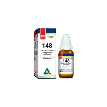 BM 148 Drops homeopathic drops on a pure white background