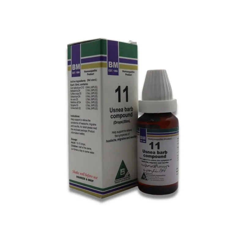 BM 11 Drops homeopathic drops by BM Homoeopathic Pharmaceuticals on a pure white background