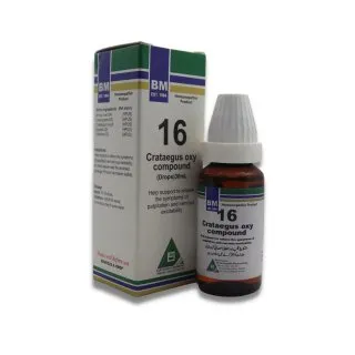 BM 16 Drops homeopathic drops on a pure white background