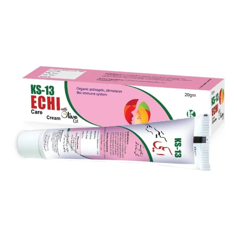KS 13 ECHI Care Cream (With Olive Oil) 20 g, Kamal Laboratories product pack on a white background