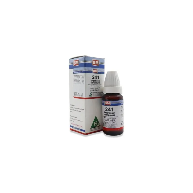 BM 241 Drops homeopathic drops by BM Homoeopathic Pharmaceuticals on a pure white background